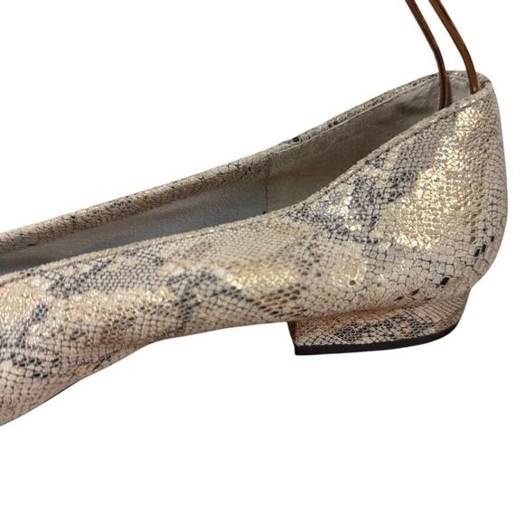 Vaneli Van Eli Nappa Metallic Leather Snake Print Slip On Loafers Shoes sz 10 W - Picture 4 of 16